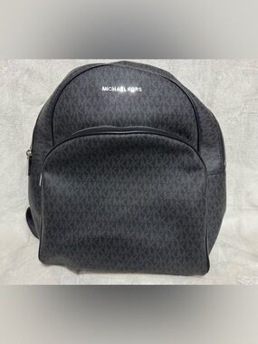 Michael Kors Men's Gray and Black MK Monogram Backpack